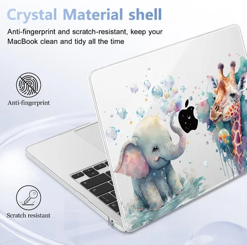 Miniatura 6 de Funda para MacBook Air 2026/2025/2024/2023 de 15 pulgadas M5 A3448/M4 A3241/M3 A3114/M2 A2941, elegante funda protectora rígida para MacBook Air