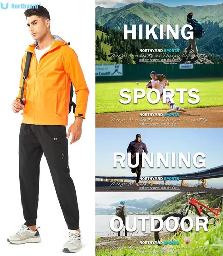 Miniatura 5 de NORTHYARD Pantalones deportivos para correr para hombre, ligeros, de secado rápido, para gimnasio, deportes activos, entrenamiento en pista