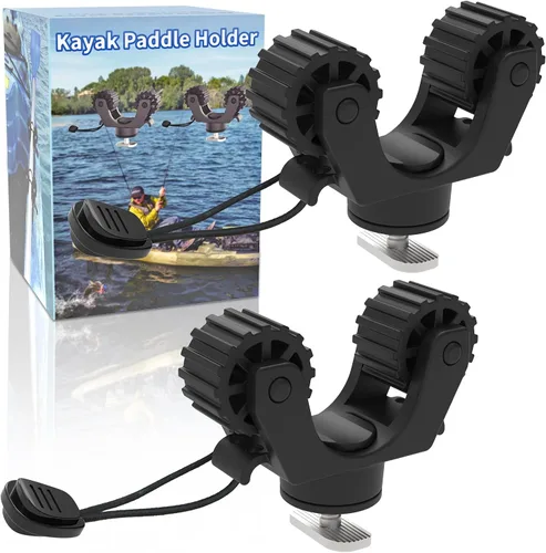 Miniatura 8 de Huntury Soporte de red para remo de kayak y pesca, accesorios de montaje en riel para canoa, tabla de remo