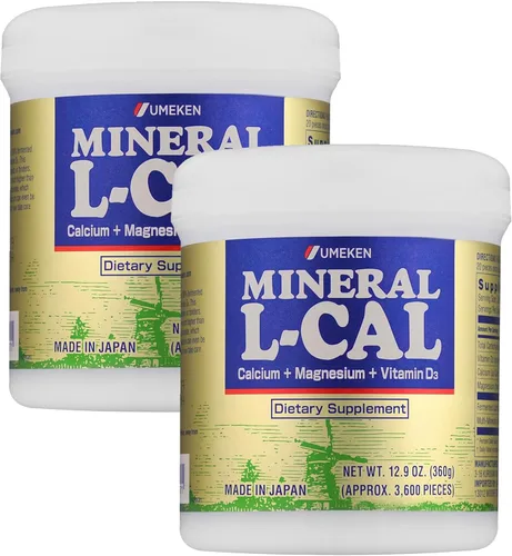 Mineral L-Cal Calcio con vitamina D3, suministro de 12 meses, formato de bola soluble en agua con magnesio y minerales, suplemento de calcio y