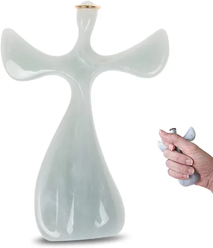 Soothe My Restless Soul Angel - Regalos de fe para mujeres, diseño de mano, reconfortante para agarrar, aferrarse y orar, pacífico y relajante,
