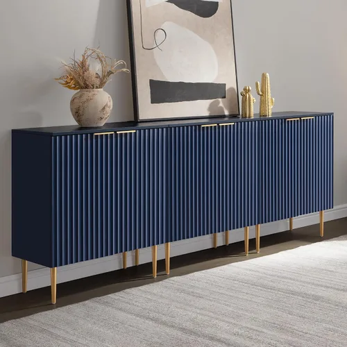 Miniatura 16 de SICOTAS Aparador Moderno de Entrada - Credenza de Buffet con Almacenamiento, Gabinete con 2 Puertas y Estantes Ajustables, Mesa de Acento para Barra