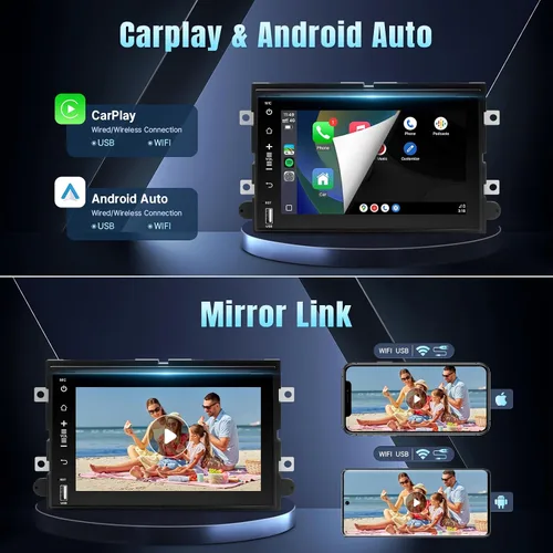 Miniatura 3 de Leadfan Radio de coche Android para Ford F150/F250/F350 2004-2016, pantalla de 7 pulgadas estéreo de coche con CarPlay inalámbrico Andriod Auto
