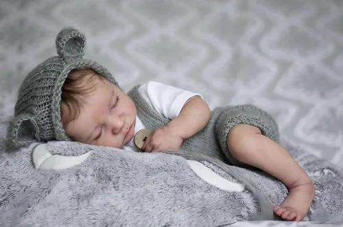 Miniatura 6 de iCradle Preciosa muñeca de bebé Reborn de 19 pulgadas de vinilo completo realista muñeca bebé niño pelo arraigado durmiendo realista muñeca recién
