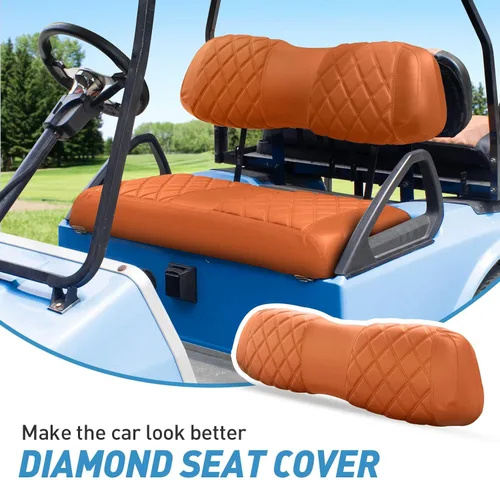 Miniatura 2 de NOKINS Juego de fundas de asiento de diamante para carrito de golf Club Car DS 2000.5 en adelante, se adapta a Club Car DS OEM estándar cojín
