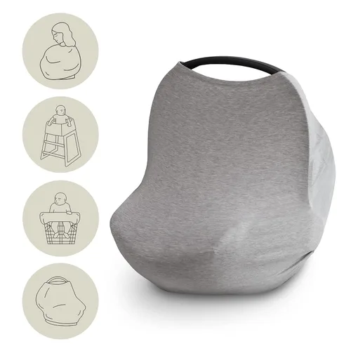 Miniatura 15 de mushie Funda para asiento de automóvil para bebé, transpirable y elástica, funda multiusos para lactancia, lactancia, silla alta, carrito de Dried