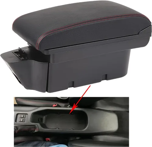 Miniatura 6 de YJYWZH Caja de reposabrazos para Toyota 86 GT86 / Subaru BRZ/Scion FR-S 2013-2018 Caja de almacenamiento dual con 3 puertos USB