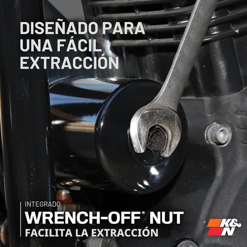 Miniatura 2 de Filtro de aceite K&N Powersports de alto rendimiento, Negro