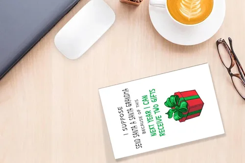Miniatura 3 de Joycard Tarjetas de Navidad divertidas y humorísticas, tarjetas de felicitación de Año Nuevo, tarjeta de felicitación de Navidad para novio, novia