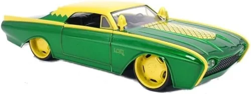 Miniatura 3 de Jada Toys Marvel 1:24 1963 Ford Thunderbird - Coche fundido a presión y figura de Loki de 2.75 pulgadas, juguetes para niños y adultos