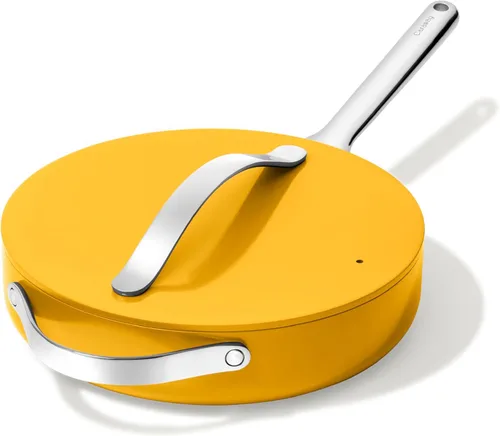 Miniatura 8 de Caraway Sartén Salteadora Antiadherente de Cerámica con Tapa (4.5 cuartos, 11.8 pulgadas) - No Tóxico, Sin PTFE ni PFOA - Apto para Horno y Caléndula