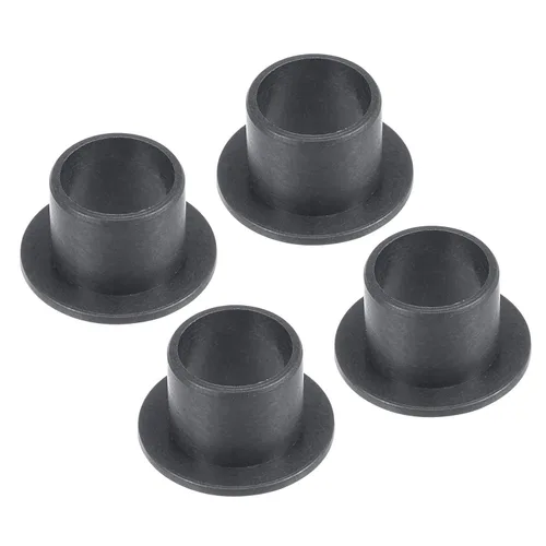 Miniatura 7 de Rodamiento de manga con brida de 4 piezas - [0.118 in x 0.177 in x 0.197 in] Buje sin aceite POM para uso en máquinas de equipos Negro