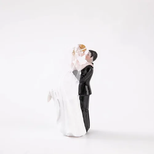 Miniatura 3 de Adornos Modernos para Pasteles de Boda de Novia y Novio Figurina Hecha a Mano para Decoración, Adorno Rústico para Pastel para Boda, Divertida