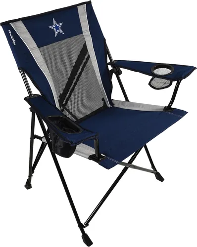 Miniatura 28 de Kijaro Dual Lock Pro, Silla plegable para fanáticos de deportes, 26" L x 35.5" W x 37" H, Carolina Panthers