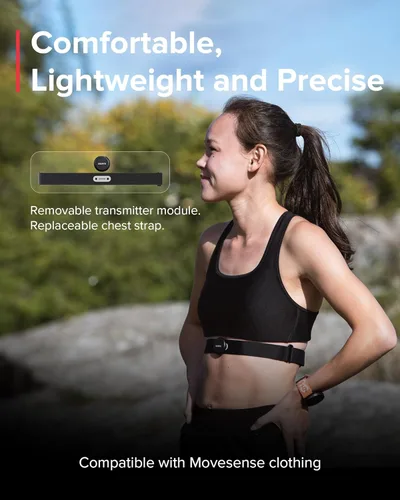 Miniatura 2 de SUUNTO Cinturón inteligente de frecuencia cardíaca: seguimiento superior de la frecuencia cardíaca, ajuste cómodo, negro