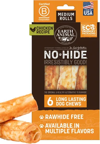Miniatura 11 de Earth Animal Masticables sin ocultar – de The Grill Rolls Bacon Cheeseburger Sabor Rawhide Free Medium Dog Chews – 3