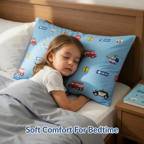 Miniatura 2 de Paquete de 2 fundas de almohada de viaje para niños pequeños - 100% microfibra suave, transpirable e hipoalergénica - 14" por 20" fundas de almohada