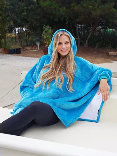 Miniatura 2 de Tirrinia Manta con capucha de gran tamaño, sudadera con manga de murciélago, acogedora manta Sherpa enorme regalo para mujeres adultas