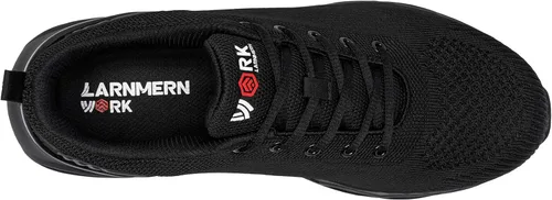 Miniatura 4 de LARNMERN Zapatos de punta de acero para hombres y mujeres, ligeros, cómodos, Snkeakers, transpirables, zapatos de trabajo indestructibles