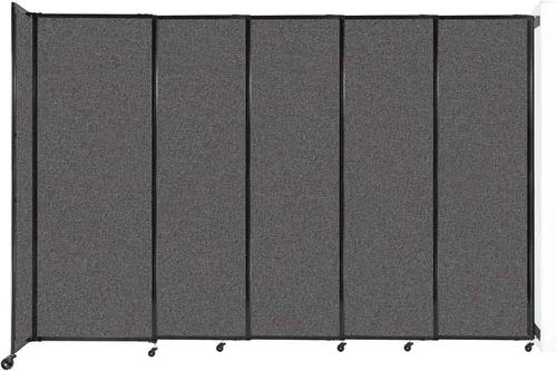 Miniatura 122 de Divisor de habitación de pared recta deslizante montado en la pared Anchos ajustables Ruedas de bloqueo Separador de habitación Paneles