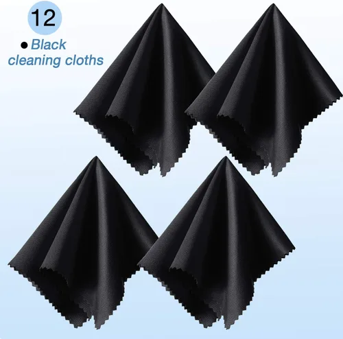 Miniatura 7 de Frienda Paquete de 12 paños de limpieza grandes de microfibra de vidrio de 12 x 12 pulgadas, paños de limpieza de lentes de sol de gran