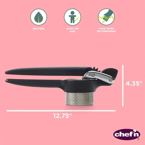 Miniatura 2 de Chef’n FreshForce. Prensador de patatas, pasapuré y prensa de verduras – Rallador de patatas de alta resistencia con mecanismo de doble engranaje