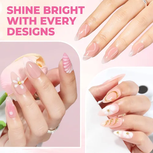 Miniatura 2 de UNA GELLA Esmalte de uñas en gel 3D blanco lechoso 15g, esmalte en gel para esculpir sin necesidad de limpieza, polvo para uñas cromadas, moldeado