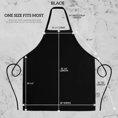 Miniatura 2 de GREEN LIFESTYLE Paquete de 2 delantales de chef con bolsillos, delantales de parrilla para hombres, delantal de cocina impermeable para barbacoa