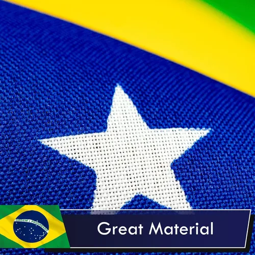 Miniatura 4 de G128 Bandera de Brasil, 3 x 5 pies, serie LiteWeave, impresa en poliéster 100D, bandera de país, colores vibrantes, ojales de latón Brazil