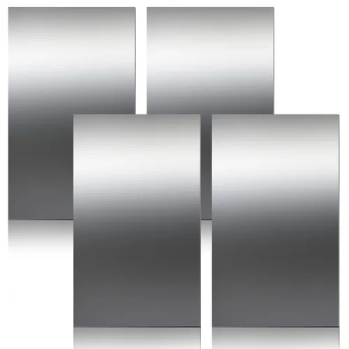 Funrous 4 hojas de acero inoxidable 304, chapa de metal de 12 x 6 x 0.018 pulgadas para manualidades, no hojas planas magnéticas de metal para