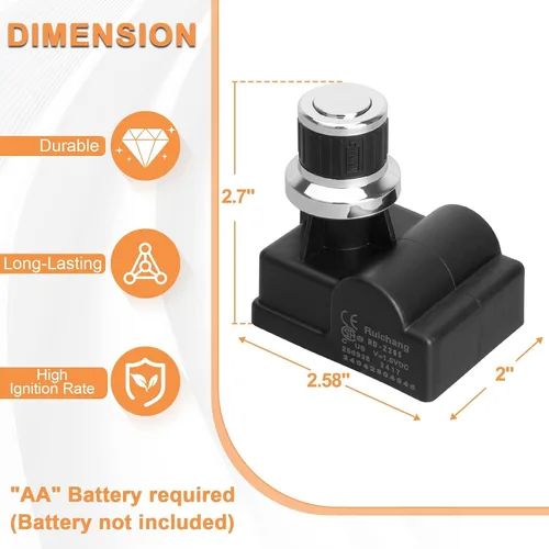 Miniatura 3 de Encendedor de pulso de 5 salidas para piezas de repuesto Nexgrill, Encendedor Nexgrill DHL-128-5Q Piezas de parrilla Nexgrill 720-0830X 720-0830H