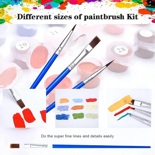 Miniatura 7 de HITO Pintura de flores por números para adultos, pintura por números para adultos principiantes, pintura floral por números para regalo, decoración