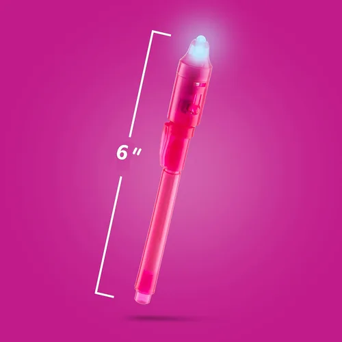 Miniatura 4 de SyPen Marcador de tinta invisible, escritor de mensajes espía secreto, 24 piezas con luz ultravioleta, entretenimiento divertido para niños
