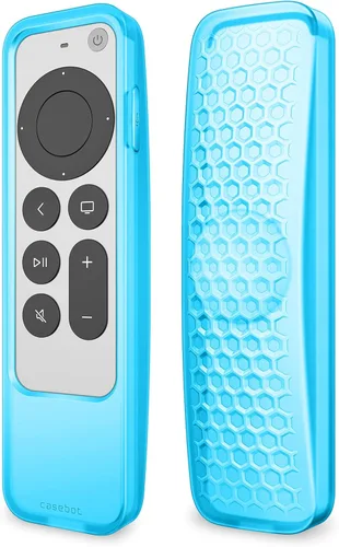 Miniatura 9 de Fintie Funda protectora 2 en 1 para Apple TV Siri Remote y AirTag 2021 2022, ligera, antideslizante, a prueba de golpes, para control remoto Apple