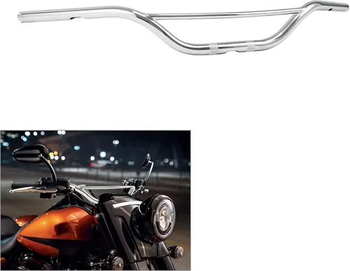 Miniatura 6 de TCT-MOTORPARTS Manillar Hollywood Ape Hanger de 1 pulgada para Harley Sportster XL FLSTC FLSTF Softail Dyna FXDB