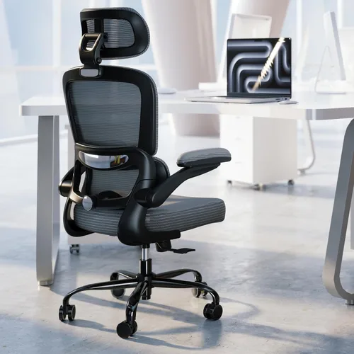 Miniatura 21 de TRALT Silla Ergonómica de Oficina - Silla de Escritorio con Reposacabezas Ajustable Soporte Lumbar Silla de Computadora - Silla Cómoda de Malla