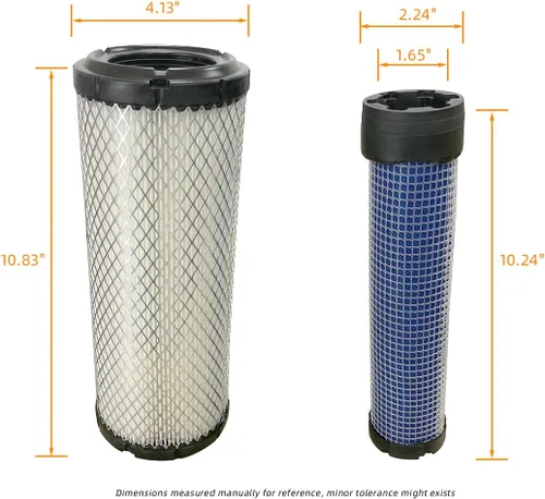 Miniatura 6 de Filtro de aire exterior de alto rendimiento FV M131802 y filtro interior M131803 para John Deere 110 1420 1435 1445 1545 1565 2305 2320