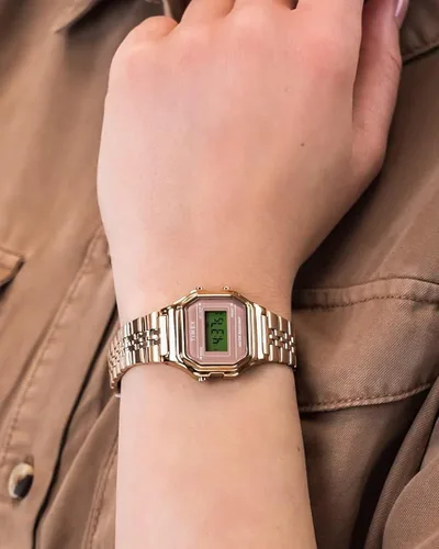 Miniatura 6 de Timex - Reloj digital de cuarzo para mujer con correa de acero inoxidable