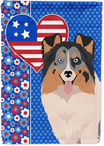 Miniatura 15 de Caroline's Treasures WDK5119GF - Bandera de jardín americana de Airedale Terrier de Estados Unidos, color negro y tostado, bandera decorativa