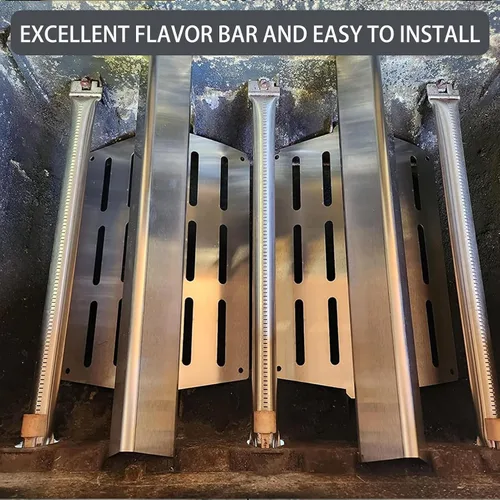 Miniatura 4 de 7620 7621 Barras aromatizantes 65505 Deflectores de calor 62752 Piezas de repuesto para quemador de parrilla Weber Genesis 300 Series con control
