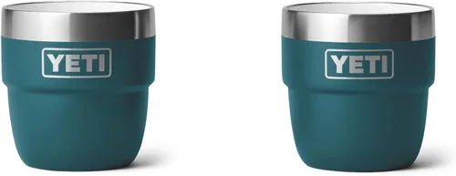 Miniatura 12 de YETI Rambler - Vaso apilable de 4 onzas, acero inoxidable, taza de café/espresso aislada al vacío, 2 unidades Azul marino