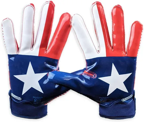 Miniatura 47 de Battle Sports - Guantes de fútbol americano para receptor abierto con dorso de mano, ultraadherentes y con agarre, antideslizantes, para adultos