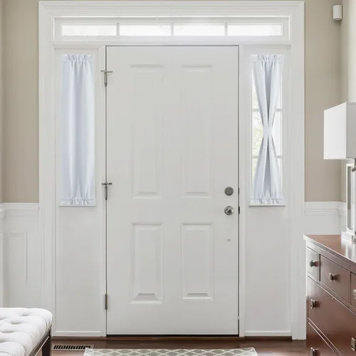 Miniatura 53 de NICETOWN Cortinas opacas unicolor con aislamiento térmico para puerta francesa, granja, oscurecimiento de habitación, puertas y ventanas de Marrón