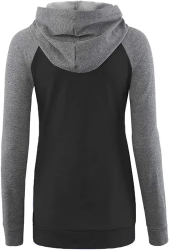 Miniatura 3 de Liu & Qu Sudadera de lactancia con capucha de manga larga para mujer, con bolsillo, ropa casual
