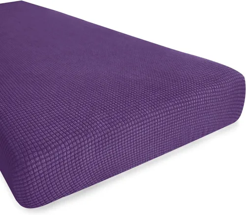 Miniatura 47 de Hokway Fundas de cojín elásticas para sofá Fundas de cojín para sofá Fundas de cojín de asiento de sofá Funda protectora de cojín(Chocolate, Mediano)