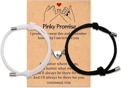 YSSHIN Pulsera magnética de promesa para parejas, pulseras para parejas, amistad, pareja, pulseras a juego para parejas, mejores amigos