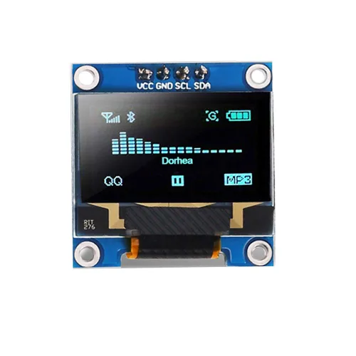 Miniatura 2 de 6 piezas 0,96 pulgadas módulo de pantalla OLED 128 x 64 I2C pantalla 0,96 pulgadas 12864 módulo OLED azul módulo de pantalla OLED IIC serie Amarillo
