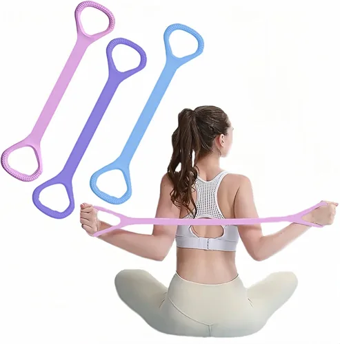 Miniatura 9 de Banda de resistencia de fitness, brazo cuerdas elásticas de entrenamiento de espalda
