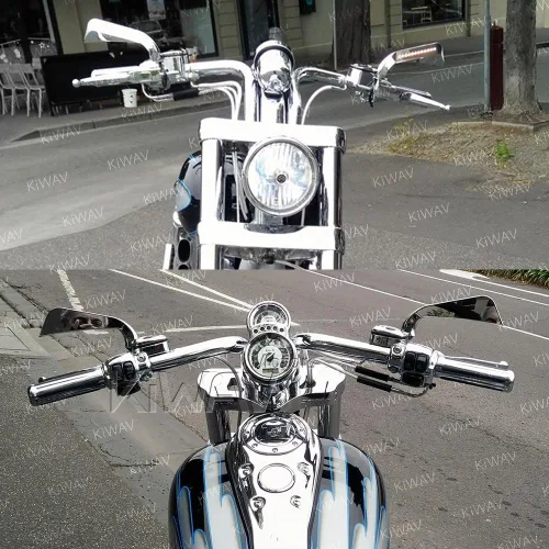 Miniatura 8 de KiWAV Señales de giro LED de aluminio estilo hacha compatibles con rosca Harley-Davidson de 5/16 pulgadas