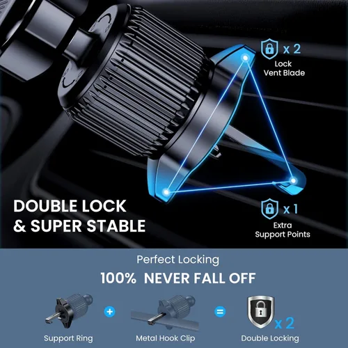 Miniatura 3 de Soporte para teléfono de coche para tu coche [Compatible con estuches gruesos] Accesorios para automóvil Ventilación de aire Rotación de 360 grados